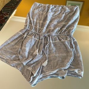 Roxy Strapless Romper with a cute back cutout